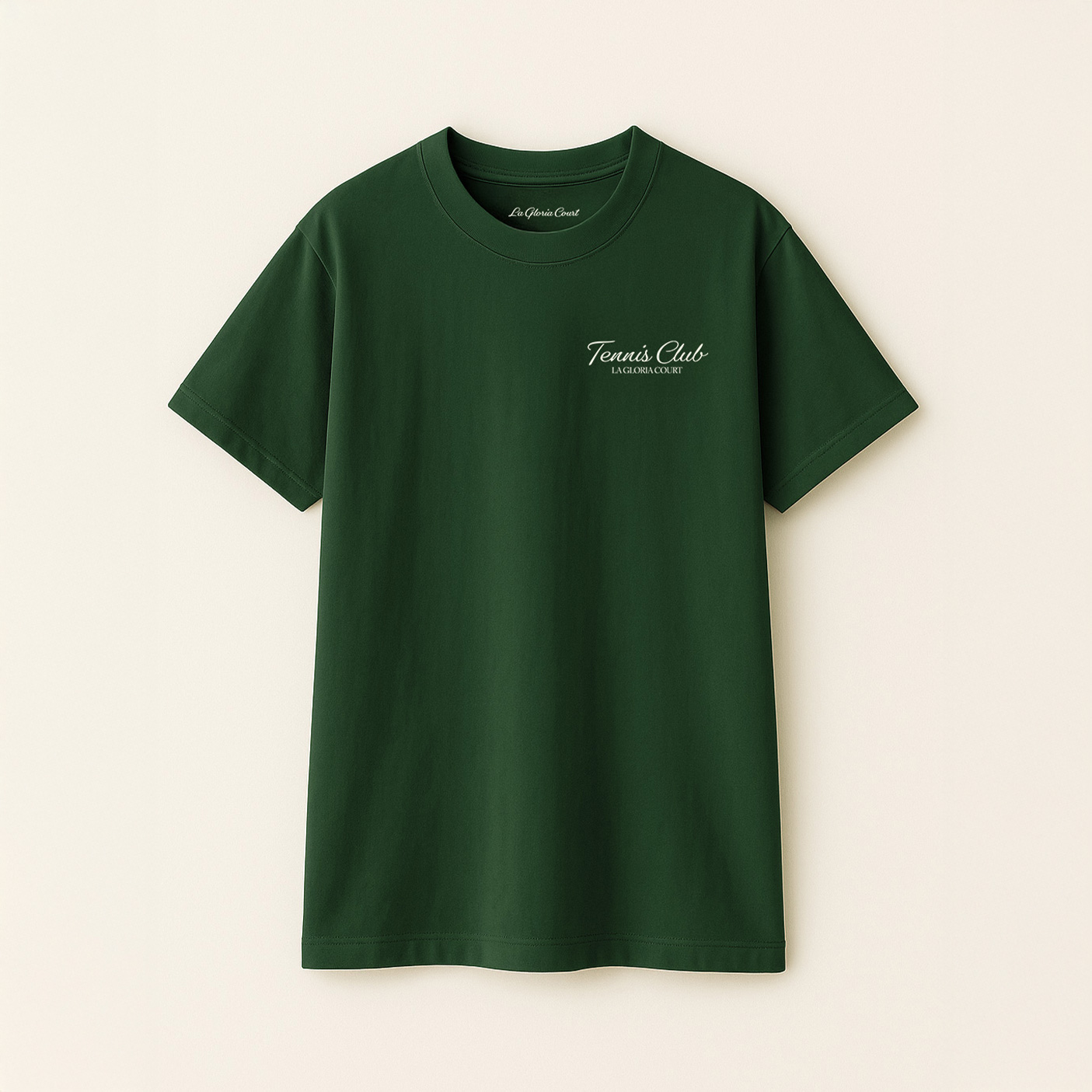 Camiseta verde bosque unisex con estampado en la espalda - Imagen 4