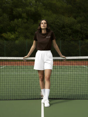 Camiseta marrón chocolate unisex tennis club