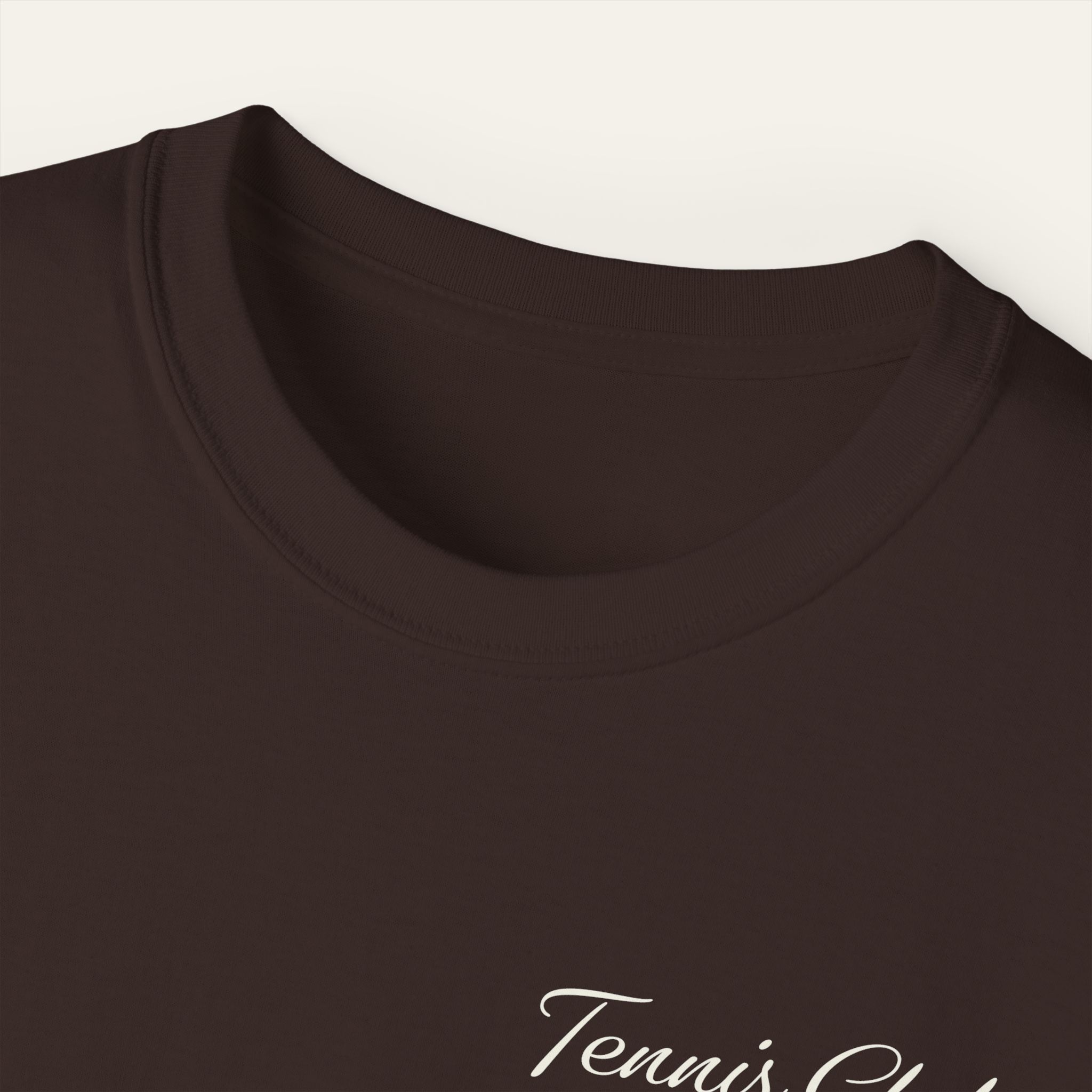 Camiseta marrón chocolate unisex tennis club - Imagen 3